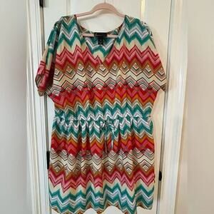 Lane Bryant Colorful Chevron Print Dress -  EUC 18/20
